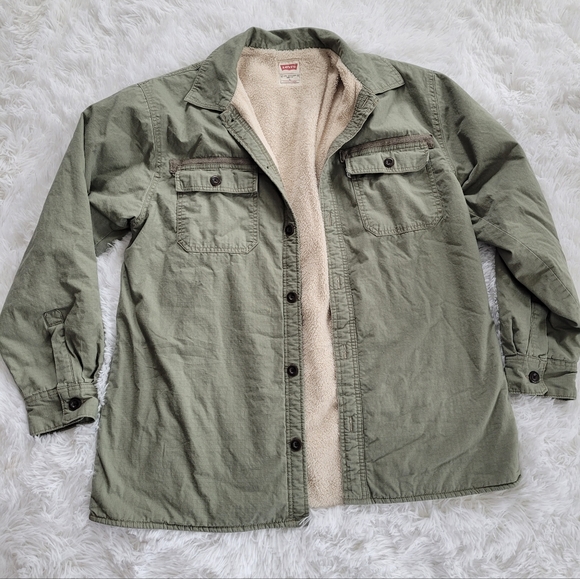 Levi Sherpa Lined Utility Shacket